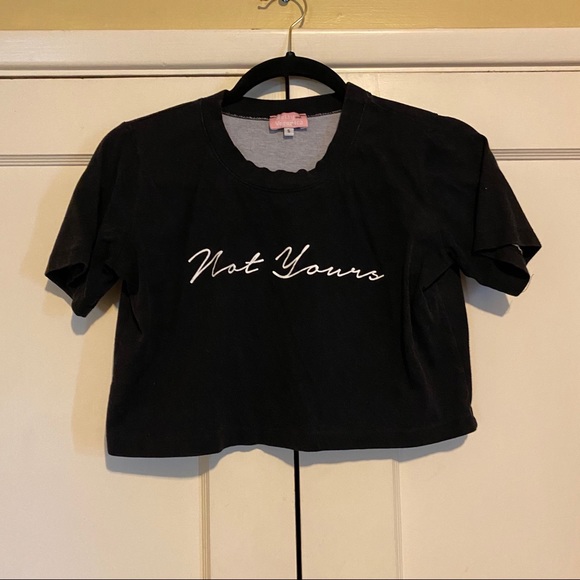 Betty and Veronica Black “Not Yours” CropTop S - Picture 7 of 8